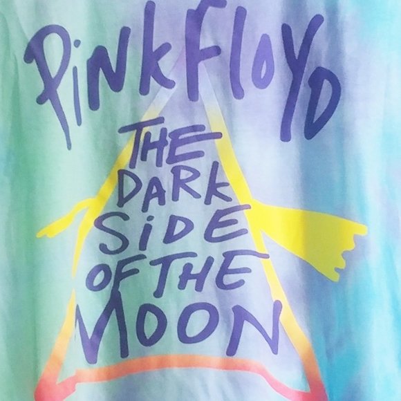 PINK FLOYD Ladies Rock N Roll Tie-Dye T-Shirt - Picture 2 of 3